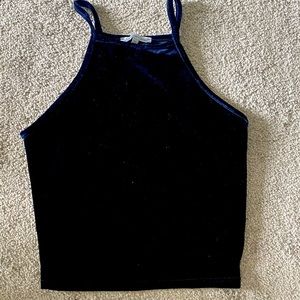 Velvet midnight blue tank